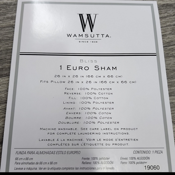 NEW Wamsutta Bliss Euro Elegant Sham Set of 2 Shams - Picture 6 of 11